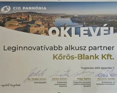 CIG Pannónia Leginnovatívabb alkusz patner