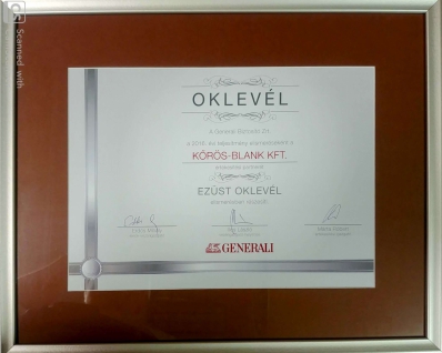 Generali oklevél 2016