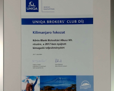 Uniqa Kilimanjaro fokozat 2017