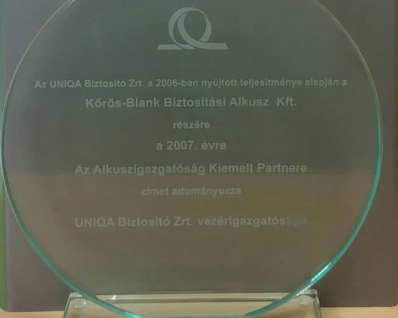 Uniqa Partner cím 2007